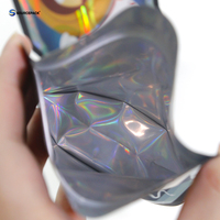 Sachets en Mylar holographiques personnalisés en forme spéciale avec fermeture éclair, anti-odeur, en aluminium, pour bonbons et emballages alimentaires – Vente en gros