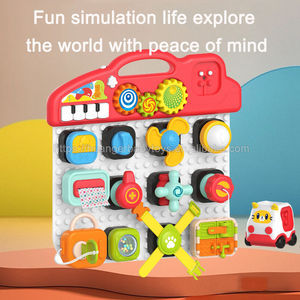 Huanger Juguetes nouvelles idées de produits 2024 Tendencias occupé conseil Montessori jouets sensoriel bloc de construction voiture Musical bébé occupé conseil - Product Image 3
