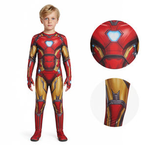 Fourniture de costumes Iron Man personnalisés pour enfants, en tissu premium, colorant sûr et non toxique, boîte cadeau, <span class=keywords><strong>prix</strong></span> d'expédition, échantillon ODM, fête pour garçons, Halloween, cosplay - Product Image 3