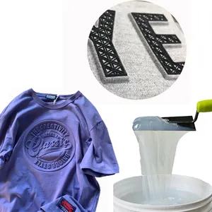 Bon prix d'usine, encre d'impression en Silicone Pu pour écran en soie, vente directe d'usine en chine, silicone gaufré pour T-shirts