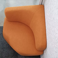 Housse en tissu pour canapé à angle droit à double cabine minimaliste pour appartement, école et hôpital
