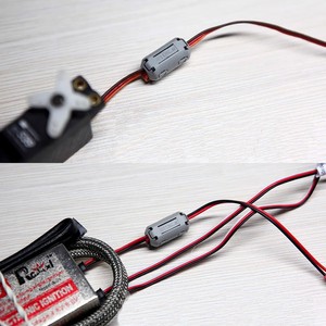 วงแหวนป้องกันสัญญาณรบกวนเฟอร์ไรต์คอร์สำหรับสายเซอร์โวโดรน RC ขนาด 14 มม. - Product Image 1