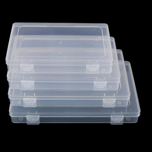 Caja de Almacenamiento de Plástico Transparente, Rectangular, con Tapa, para Joyería, Papelería, Embalaje, Tamaño 20.5-26 - Product Image 3