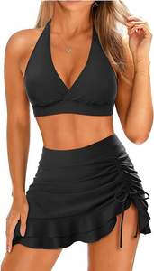 Nuevo Traje de Baño de Dos Piezas con Aros para Mujer, Traje de Baño para el Periodo, Falda de Playa Sexy para Mujer, Bikini Push-up para Chicas de 18 Años - Product Image 5