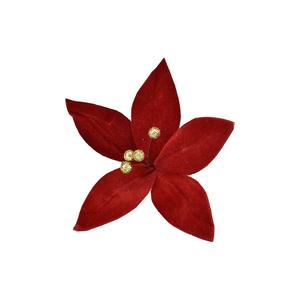 FLOR DE CAVITAS PEQUEÑAS EN TERCIOPELO ROJO - Product Image 1