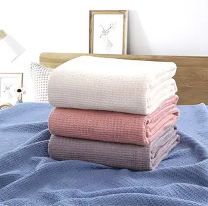 Оптовые продажи детское одеяло 150x200-Вафельное одеяло из 100% хлопка