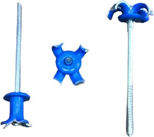 Kit de 100 Remaches 4.8x12 Fiore para Matrículas de Coche y Moto, 60 Azules, 40 Blancos, Surtidos, Resistentes, de Acero Galvanizado con Zinc - Product Image 2
