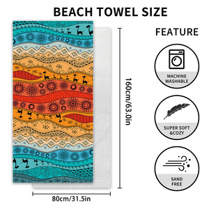 ผ้าขนหนูกีฬา B99ขนแกะสองด้านผ้าขนหนูชายหาดเซิร์ฟ - Product Image 4