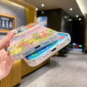 Custodia in morbido TPU con fiore di diamanti di lusso per <span class=keywords><strong>iPhone</strong></span> 16 Plus 15 Pro 14 Pro Max 13 Mini 12 11 Bling Girls <span class=keywords><strong>arcobaleno</strong></span> <span class=keywords><strong>Cover</strong></span> del telefono - Product Image 5