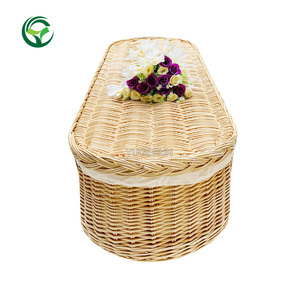 Sıcak satış avrupa tarzı doğal hasır yetişkin tabut en iyi fiyat cenaze malzemeleri aksesuarları zarif yetişkin tabut - Product Image 4