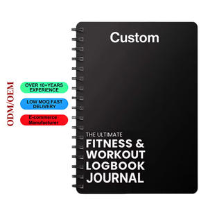 Carnet de suivi d'entraînement de gym ultime A5 en spirale OEM/ODM Fitness Partner, 6x8 pouces, 100 feuilles avec couvertures en plastique pour le suivi des exercices - Product Image 1