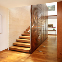 Ace Easy Installed Villa Escalier d'intérieur flottant en bois massif Système de marches Escalier droit