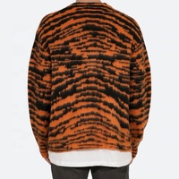 Nouveau Pull Cardigan Jacquard Léopard en Mohair Doux pour Homme, Personnalisable avec Logo OEM/ODM, Collection Hiver 2025 – Vente en Gros Haut de Gamme