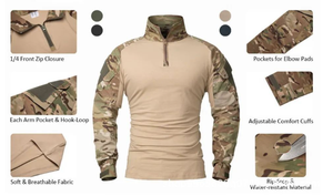 T-shirt ATACS durable pour hommes en polyester Chemise tactique en gros pour équipement de défense personnelle - Product Image 2