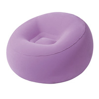 Canapé gonflable personnalisé, portable, léger, confortable, pour un sommeil sain, design moderne, matériau en PVC floqué, camping en plein air