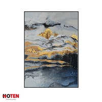 Peinture murale pour salon, peinture moderne faite à la main, feuille d'or abstraite, œuvre d'art d'hôtel, Art mural, peinture à l'huile sur toile
