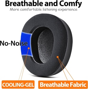 Coussinets d'oreille de remplacement en gel rafraîchissant pour écouteurs filaires SteelSeries Arctis <span class=keywords><strong>Nova</strong></span> Pro, coussinets avec mousse isolante à haute densité - Product Image 4