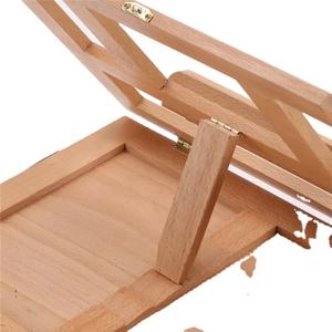 Mini chevalet de <span class=keywords><strong>dessin</strong></span> et de pastel pliable en <span class=keywords><strong>bois</strong></span> de hêtre avec tiroir de rangement pour la peinture - Product Image 5