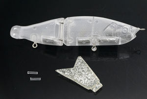 Meilleure vente, appât de <span class=keywords><strong>natation</strong></span> non peint, corps de leurre de pêche, 51.74g, 176mm, joint unique, œil vierge, 8085 - Product Image 4