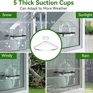 Comedero para Pájaros de Jardín Transparente con Forma de Casa, de Alta Permeabilidad y Diseño a Prueba de Fugas - Product Image 5
