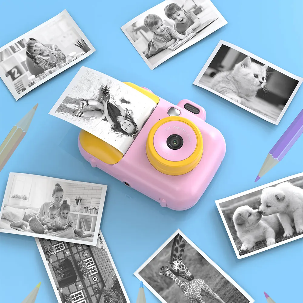 귀여운 아이 카메라 미니 HD 화면 1080P 비디오 카메라 장난감 어린이 선물 휴일 디지털 아이 카메라