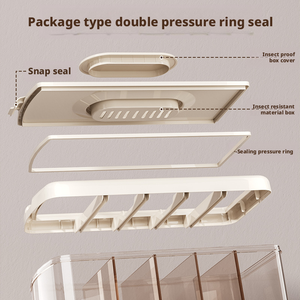 थोक 12.5 किलोग्राम अनाज कंटेनर रसोई बहुक्रियाशील खाद्य-ग्रेड चावल जार प्लास्टिक खाद्य-ग्रेड सामग्री रसोई अनाज डिस्पेंसर - Product Image 4