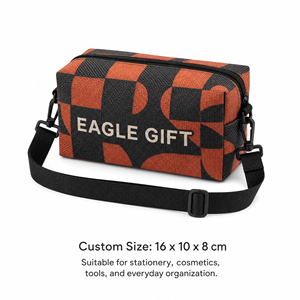 Trousse à crayons multifonctionnelle à fermeture éclair, pochette de rangement personnalisée en toile avec compartiment à monnaie pour enfants - Product Image 1