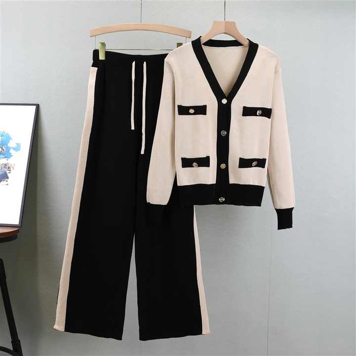 Soft Knit Cutout Tank Dress Long Sleeve Cardigan Two Piece Set main image 0