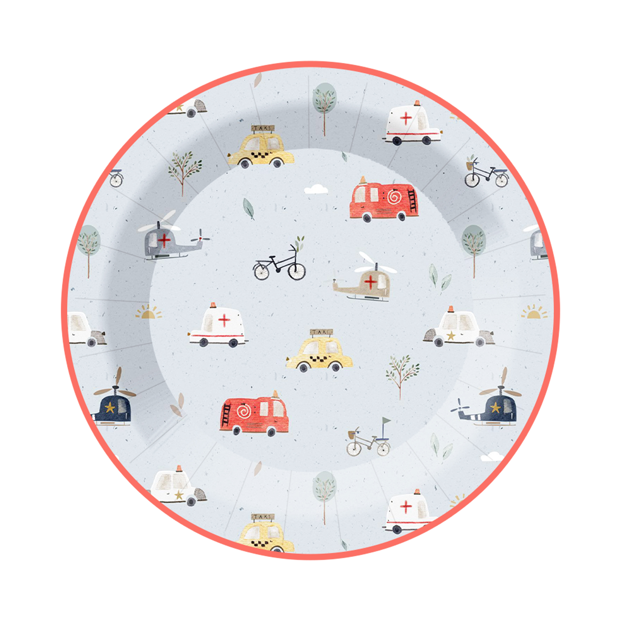 Assiette en carton de 23 cm * 8 pièces