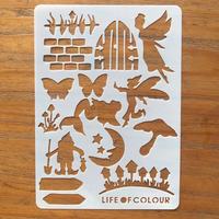 Pochoirs de dessin pour enfants DIY, gabarits artistiques personnalisés, modèle de journal en PP/PET, épaisseur 0,25 mm, BonVada PS34