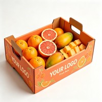Boîtes en carton ondulé personnalisées en gros pour fruits, boîtes d'expédition de fruits de haute qualité, emballage cadeau pour fruits avec encre à base de soja