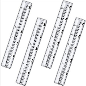 Pluviómetro de Vidrio 20x140mm con Escala de 5 Pulgadas y 12 cm para Uso en Jardín - Product Image 1