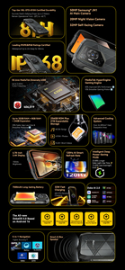 สมาร์ทโฟน Blackview BL7000 PRO รุ่นทนทาน 5G หน้าจอ FHD 120Hz LCD ขนาด 6.78 นิ้ว ระบบปฏิบัติการ Android 16 กันกระแทก กันน้ำ แบตเตอรี่ 7500mAh ความจุ 8+256GB - Product Image 5