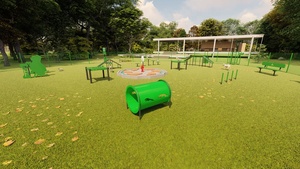 Equipo de actividades de parque para perros fuera del patio trasero perrito cachorro perro curso de entrenamiento de agilidad conjunto patio de juegos producto de obstáculos para la venta - Product Image 5