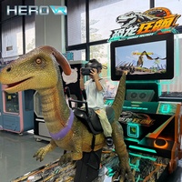 Machine de tir de dinosaures VR dynamique HEROVR, attraction de manège à mouvement pour enfants