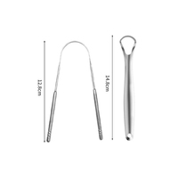Kit de gratte-langue de qualité supérieure, 2 pièces, nettoyage buccal, gratte-langue en métal en forme de U pour adultes