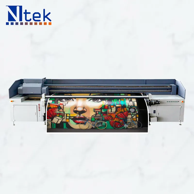 Mesin Cetak Plastik Digital Industri Printer UV Hibrida Format Besar 3.2M