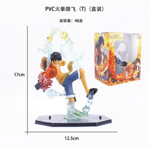Set de Figuras de Acción de PVC de <span class=keywords><strong>One</strong></span> <span class=keywords><strong>Piece</strong></span>: Fire Fist Ace, Luffy y <span class=keywords><strong>Sanji</strong></span> con Efectos de Batalla, Colección Anime - Product Image 6
