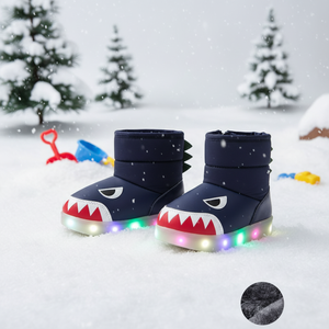 OZKIZ Korean Style LED Lighted Boots for Kids Boys 2-6 Years Synthetic Upper Winter Fashion Wholesale - Product Image 3