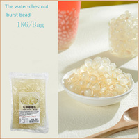 Popping Boba Milktea Fournitures Bubble Tea Ingrédients 1kg Tapioca Perle Cristal Matériel pour Thé Au Lait Eau-Châtaigne Popping Bo