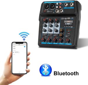 Professional Portable 4-Channel USB Mini Audio <strong>Mixer</strong> Live Sound DJ Console for <strong>Karaoke</strong> Recording Small Interface Sound Interface - Product Image 3