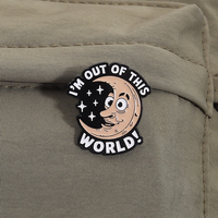 Pins de esmalte fuera de este mundo, broche de luna de estilo Retro, mochila, ropa, insignia de solapa, regalo de joyería para amigos