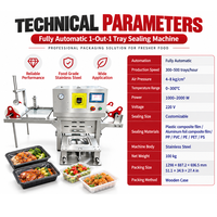 Machine de scellage automatique personnalisée pour films plastiques et feuilles d'aluminium, idéale pour le scellage des barquettes de type repas rapide, tofu et autres aliments.