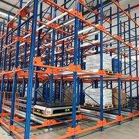 Système de stockage de palettes Radio Shuttle Rack multi-niveaux en acier haute densité, robuste, avec protection contre la corrosion, FIFO LIFO pour entrepôt