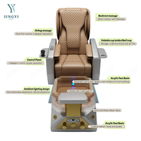 Fauteuil de pédicure de luxe blanc avec fonction de massage et plateau de manucure électrique, fauteuil spa pour bain de pieds à remplissage automatique, faible MOQ