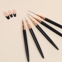 Ensemble de stylos à ongles en plastique de type seringue pour le nail art (5 pièces) – Outils pour dessiner des fleurs, peindre des couleurs et tracer des lignes