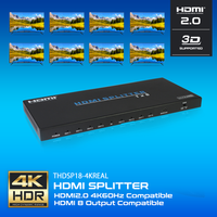 Plc TEC 1x8 Salida 4K 60Hz Ultra HD 2.0 3D Envío Gratuito Suministro al por Mayor