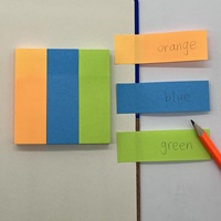Lot de 3 blocs de notes adhésives colorées assorties pour l'école, personnalisables avec logo, papeterie mignonne, bloc-notes de bureau EMDA – Vente en gros directe usine Chine