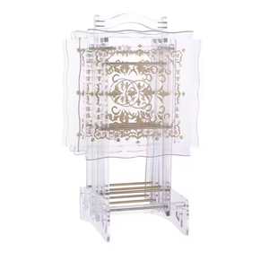 Tùy chỉnh hiện đại sang trọng rõ ràng Acrylic gấp Khay bảng thiết kế thanh lịch cho khách sạn như giọng bàn nhà bếp và thanh phục vụ bảng - Product Image 5