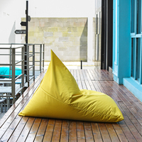 Housse de pouf triangulaire traditionnelle confortable pour sol et extérieur, imperméable, pour plage et détente